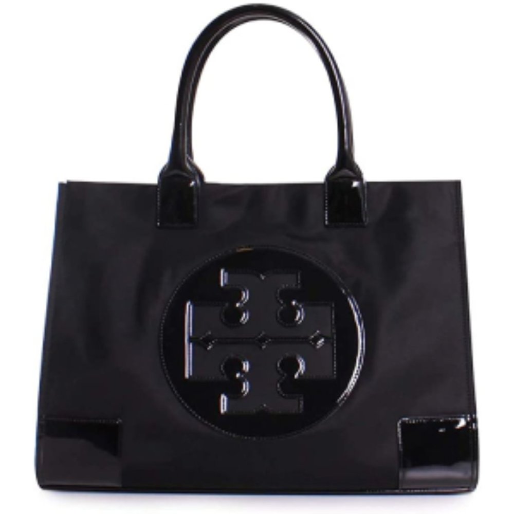Tory Burch Women's Ella Nylon Nylon Top-Handle Bag Tote - Black/Black